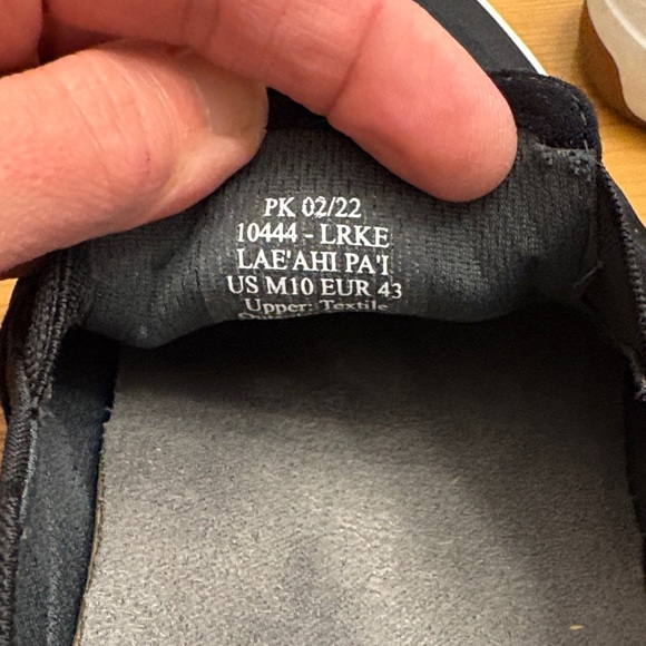 OluKai Black and White Men's Slip-On Loafers - Picture 8 of 9